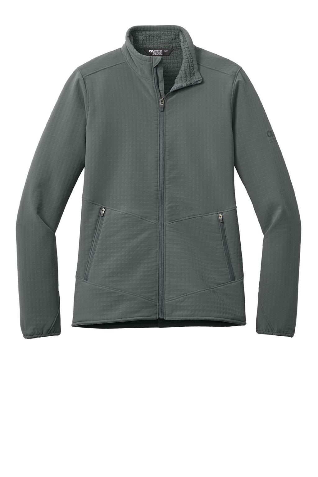 Womens Grid Soft Shell Full Zip Jacket - Grey - COMING SOON