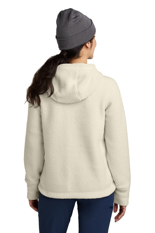 Womens Packwood Fleece Hooded Sweatshirt Hoodie - Oat/Navy Blue - COMING SOON