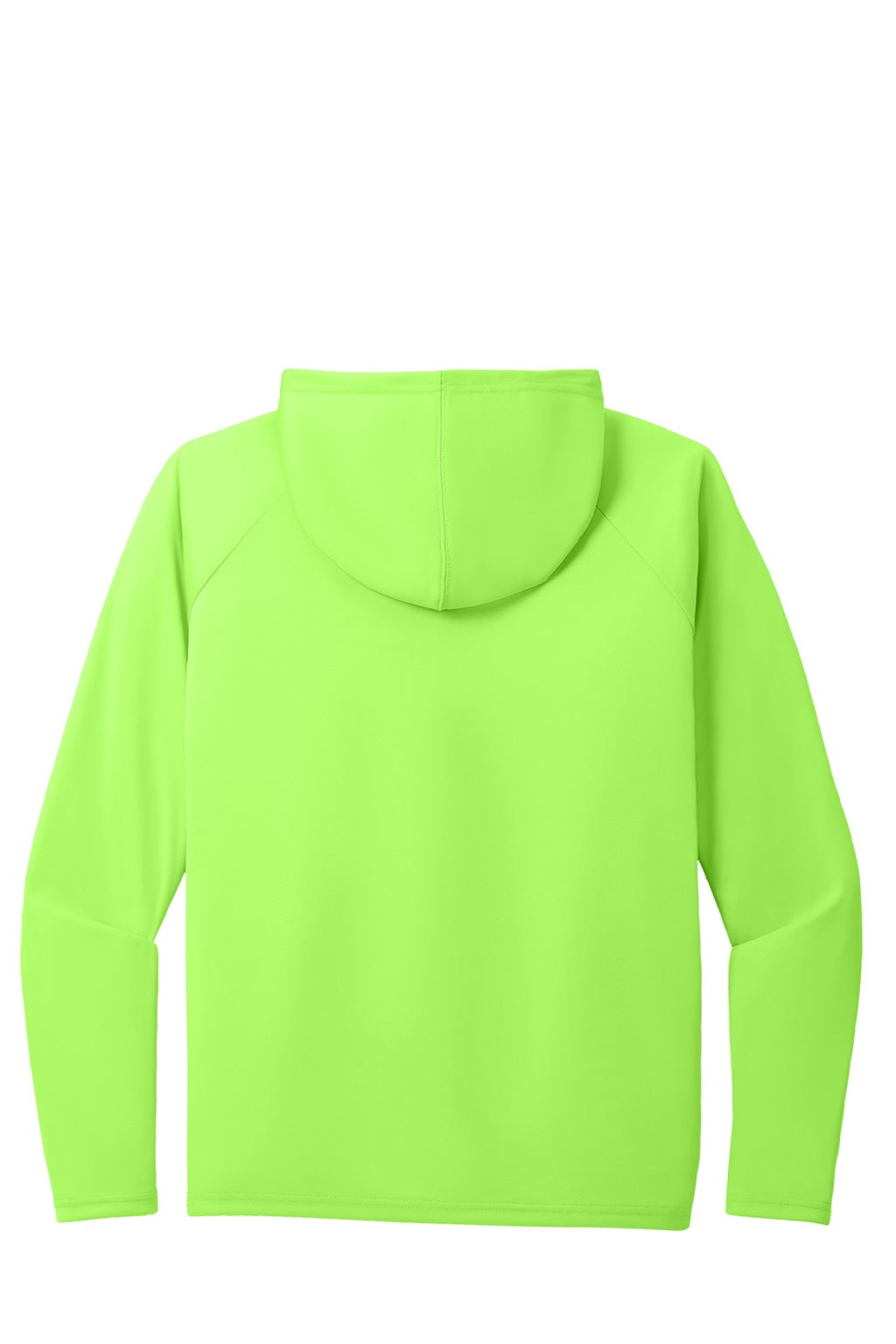 Mens DryZone Performance Moisture Wicking Long Sleeve Hooded T-Shirt Hoodie - Neon Green - NEW