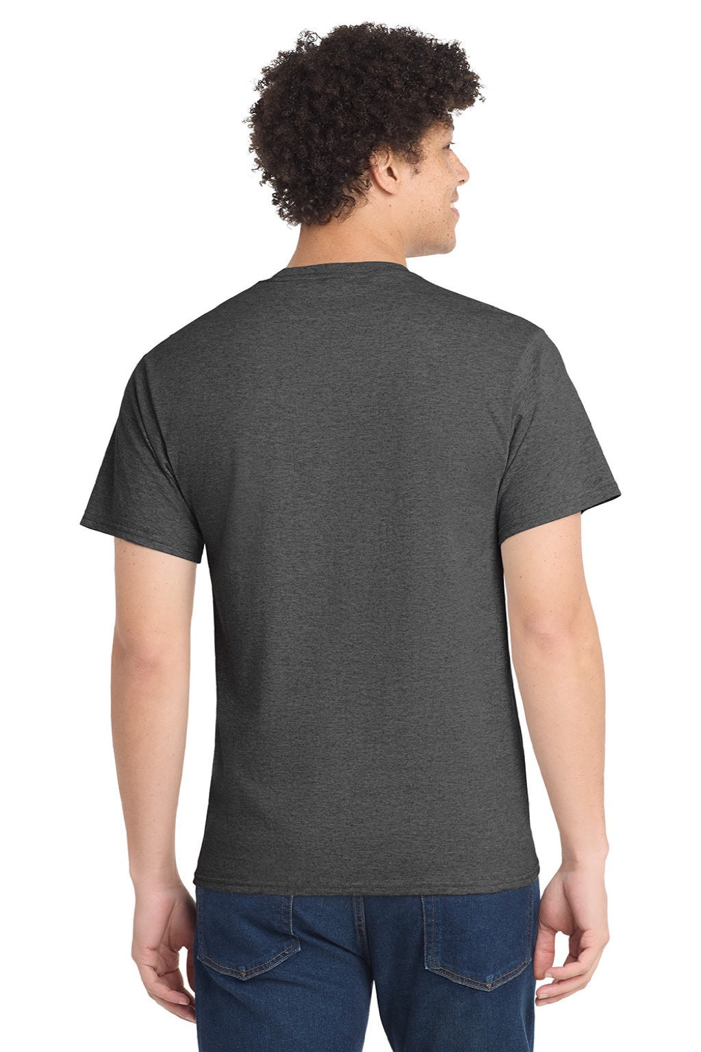 Mens Core Short Sleeve Crewneck T-Shirt - Heather Black - NEW
