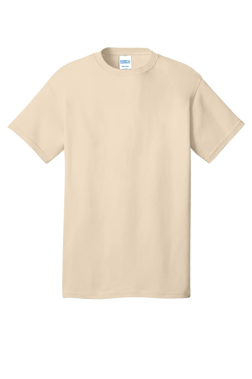Mens Core Short Sleeve Crewneck T-Shirt - Cream - NEW
