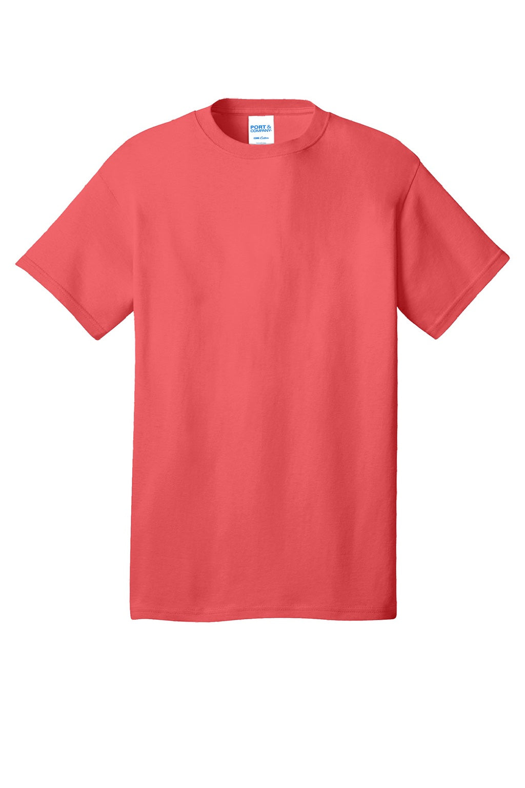 Mens Core Short Sleeve Crewneck T-Shirt - Coral - NEW