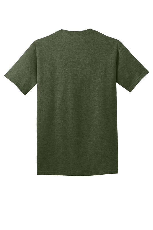 Mens Core Short Sleeve Crewneck T-Shirt - Heather Olive Drab Green - NEW