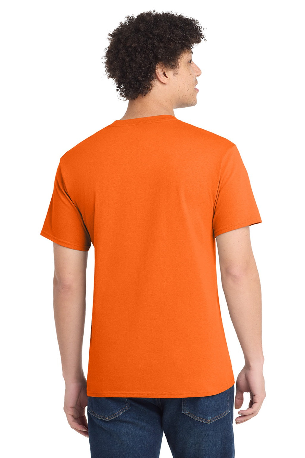 Mens Core Short Sleeve Crewneck T-Shirt - Safety Orange - NEW