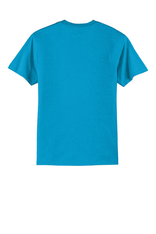 Mens Core Short Sleeve Crewneck T-Shirt - Neon Blue - NEW