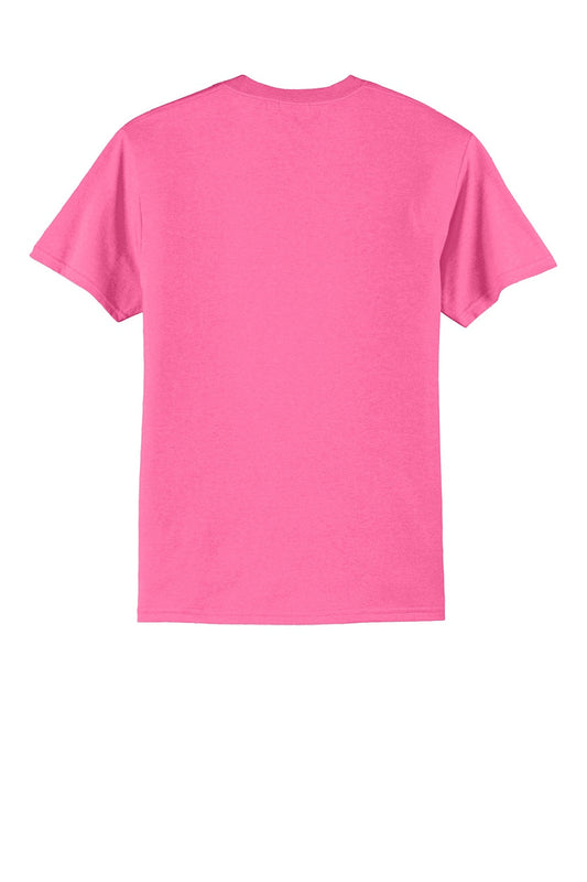 Mens Core Short Sleeve Crewneck T-Shirt - Neon Pink - NEW