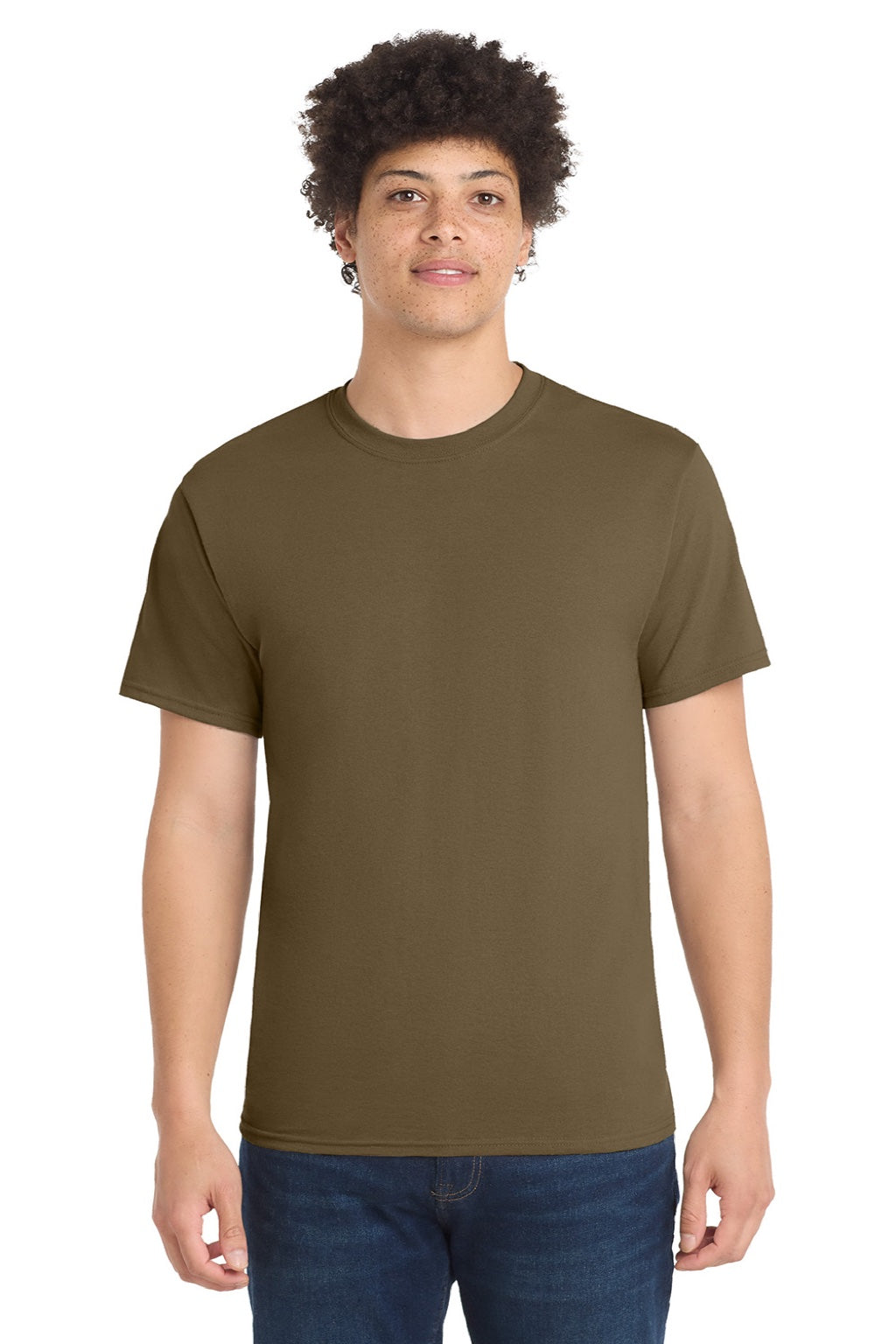 Mens Core Short Sleeve Crewneck T-Shirt - Woodland Brown - NEW