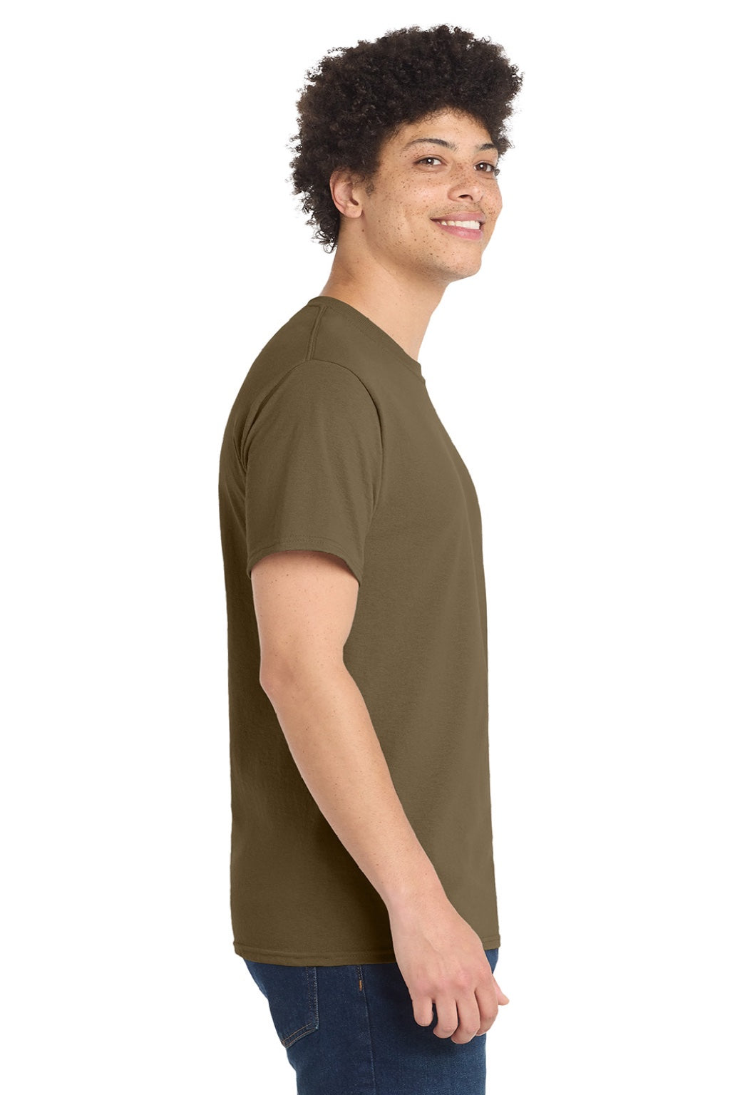Mens Core Short Sleeve Crewneck T-Shirt - Woodland Brown - NEW