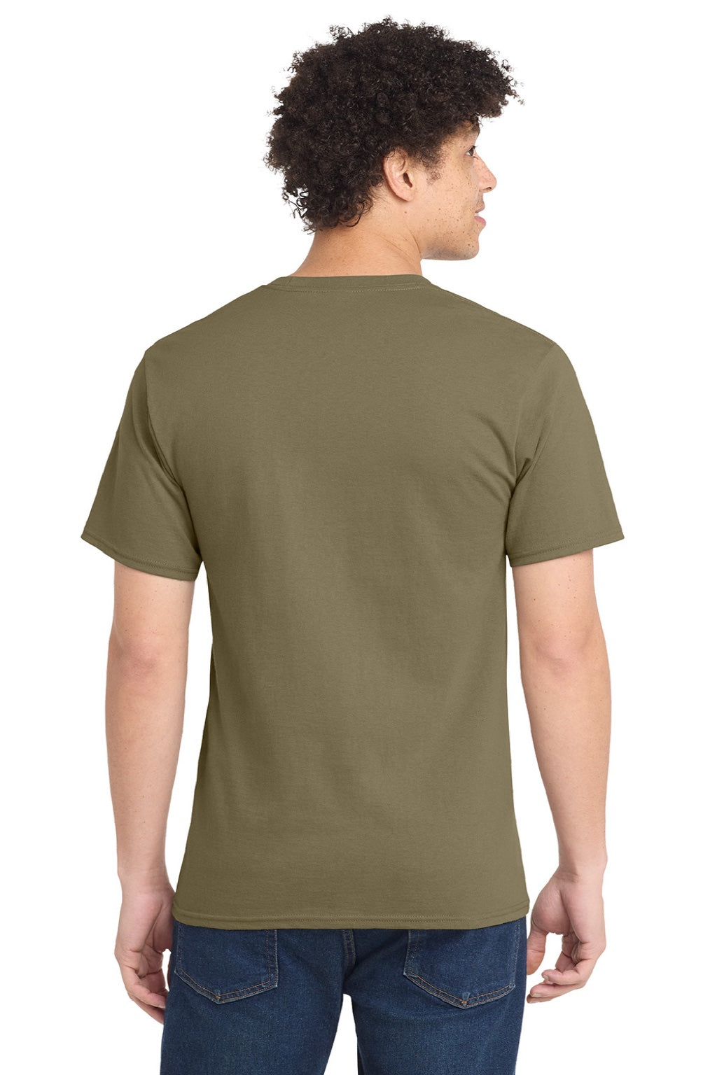 Mens Essential Short Sleeve Crewneck T-Shirt - Coyote Brown - NEW