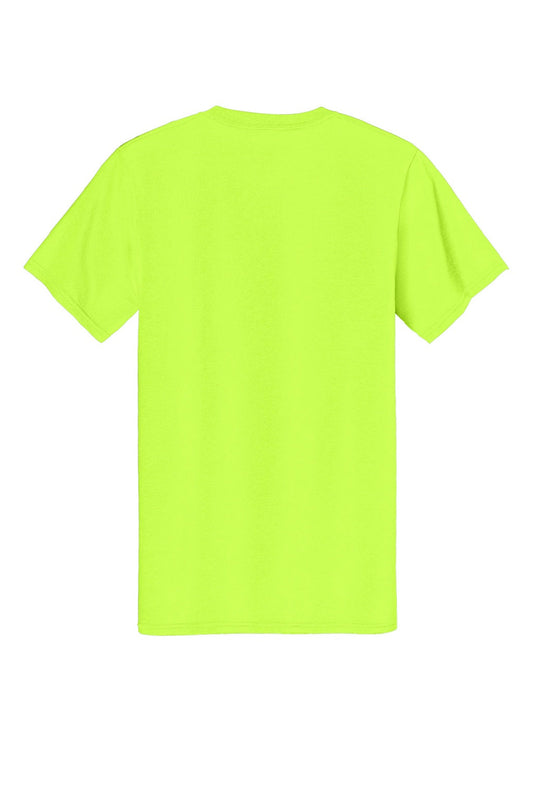 Mens Essential Short Sleeve Crewneck T-Shirt - Safety Green - NEW
