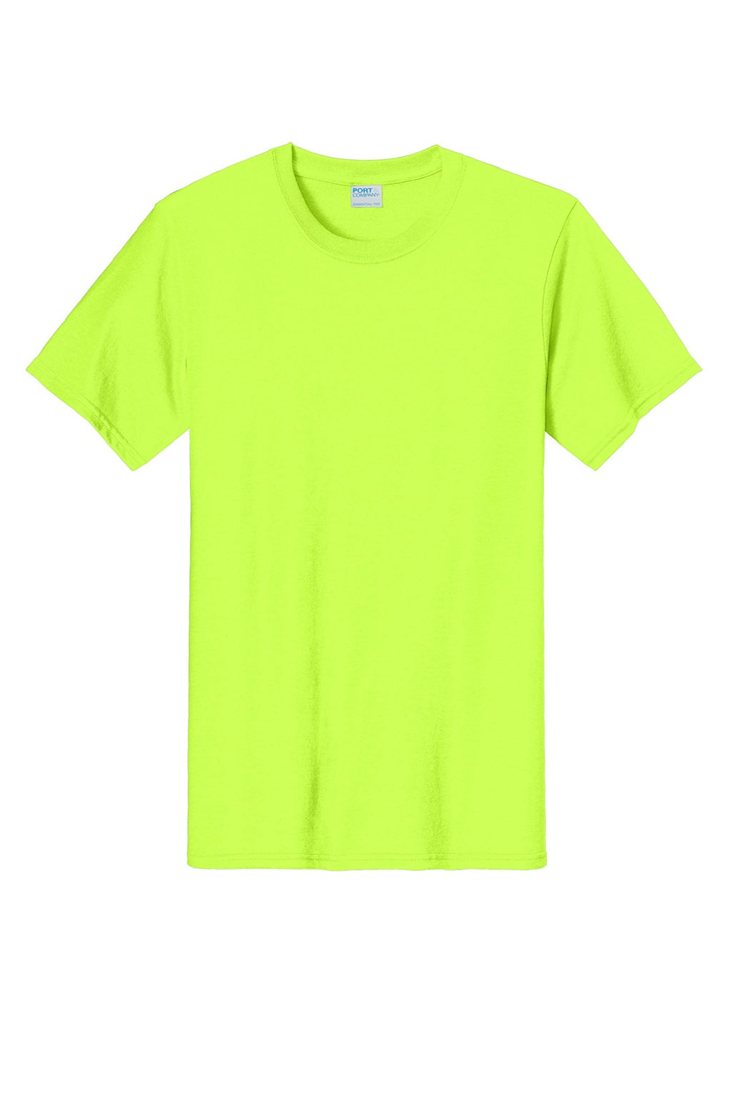 Mens Essential Short Sleeve Crewneck T-Shirt - Safety Green - NEW