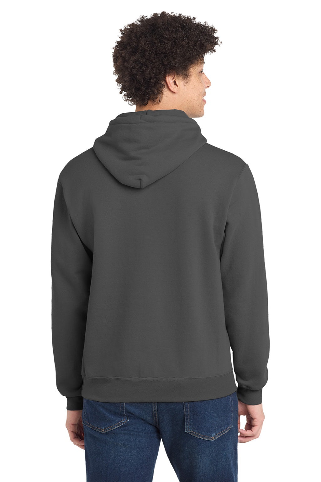 Mens Core Pill Resistant Fleece Hooded Sweatshirt Hoodie w/ Pouch Pocket - Coal Grey - NEW