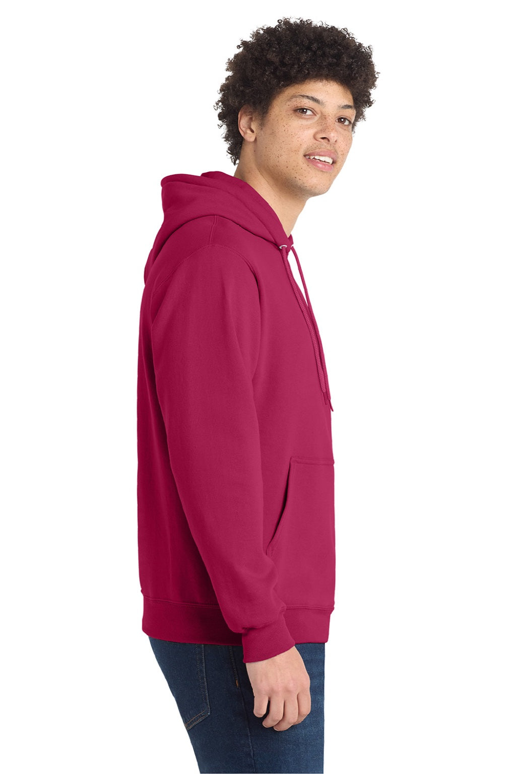 Mens Core Pill Resistant Fleece Hooded Sweatshirt Hoodie w/ Pouch Pocket - Flush Pink - NEW