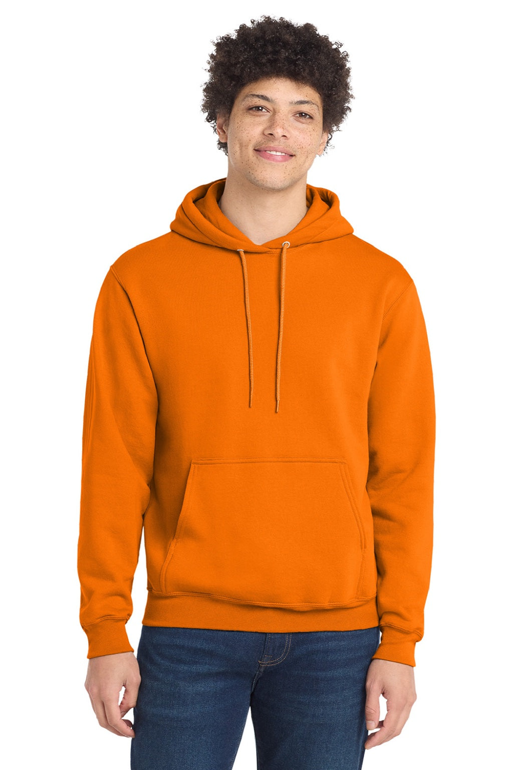 Mens Core Pill Resistant Fleece Hooded Sweatshirt Hoodie w/ Pouch Pocket - Tennessee Orange - NEW