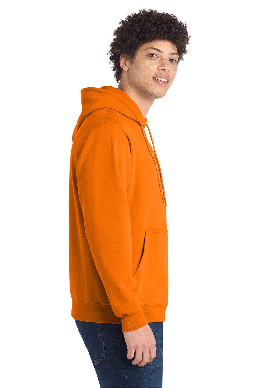 Mens Core Pill Resistant Fleece Hooded Sweatshirt Hoodie w/ Pouch Pocket - Tennessee Orange - NEW