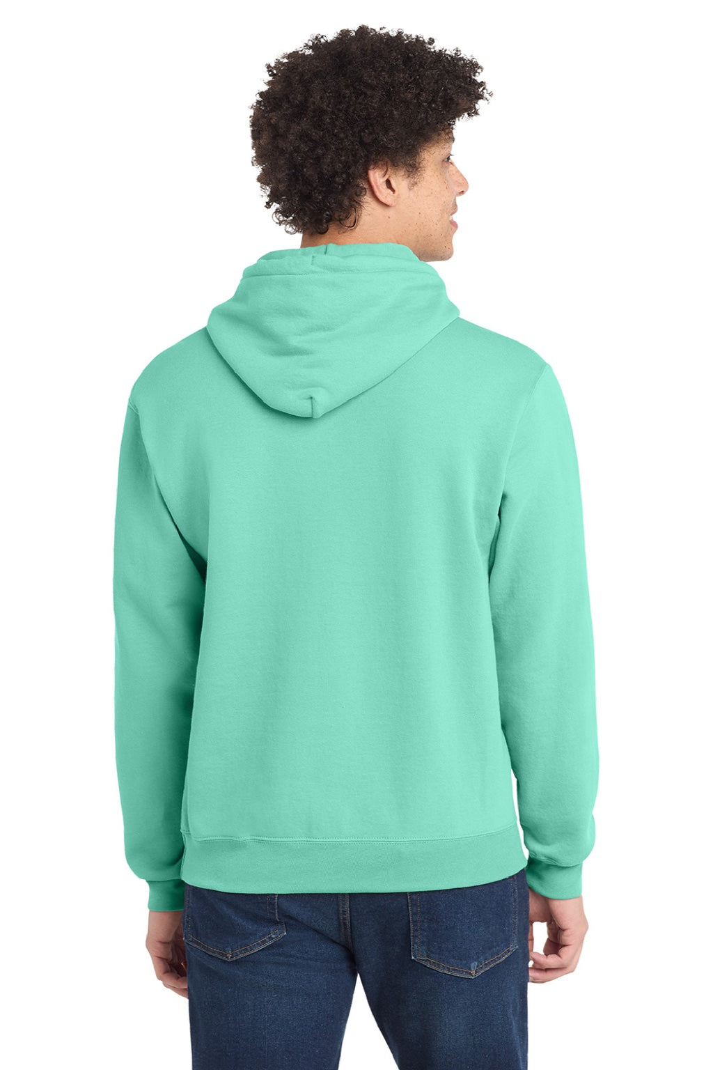 Mens Core Pill Resistant Fleece Hooded Sweatshirt Hoodie w/ Pouch Pocket - True Celadon Blue - NEW
