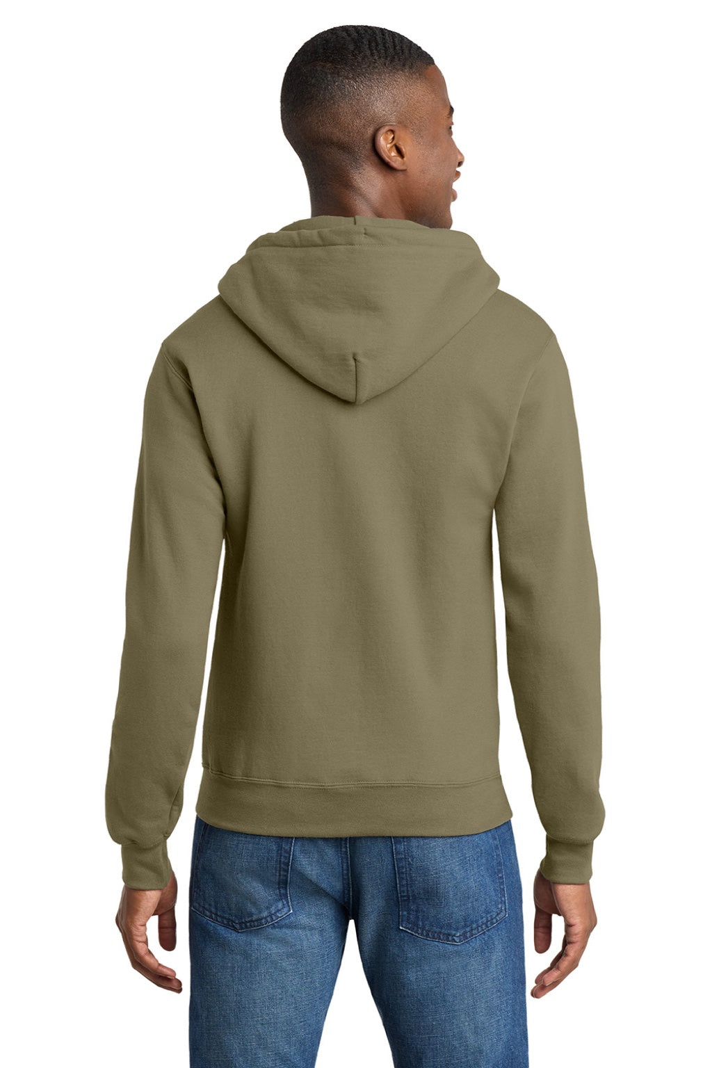 Mens Core Pill Resistant Fleece Full Zip Hooded Sweatshirt Hoodie w/ Pockets - Coyote Brown - NEW