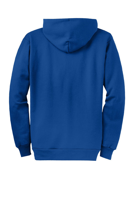 Mens Core Pill Resistant Fleece Full Zip Hooded Sweatshirt Hoodie w/ Pockets - True Royal Blue - NEW