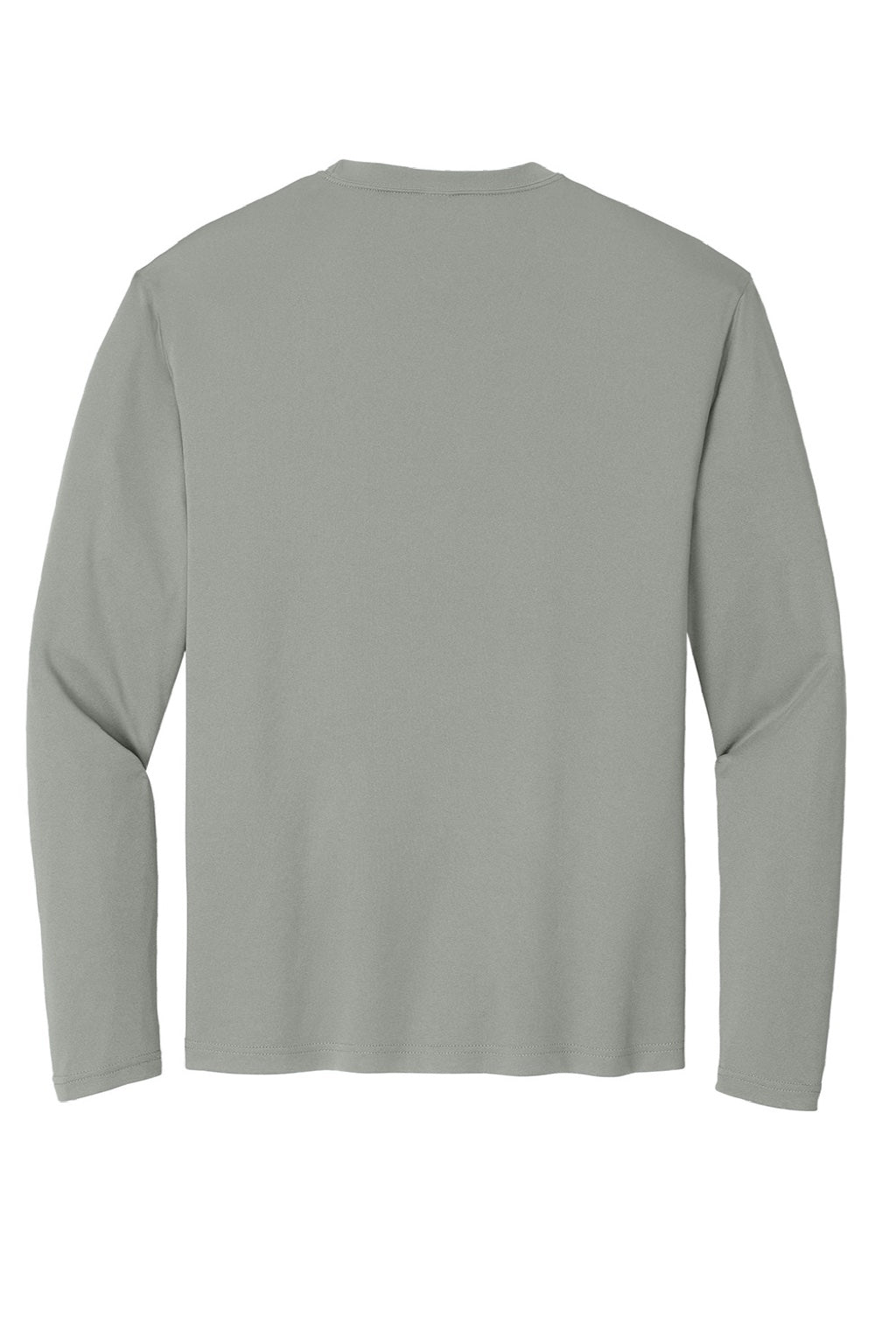 Mens Competitor Moisture Wicking Long Sleeve Crewneck T-Shirt - Concrete Grey - NEW