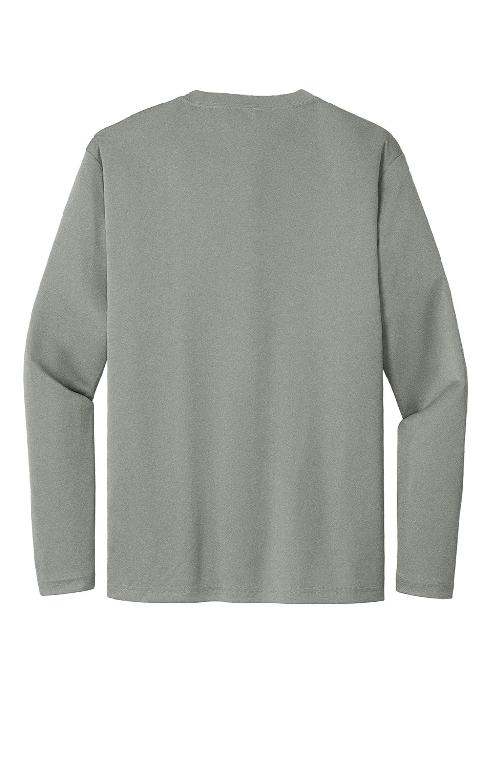 Mens Competitor Moisture Wicking Long Sleeve Crewneck T-Shirt - Heather Concrete Grey - NEW