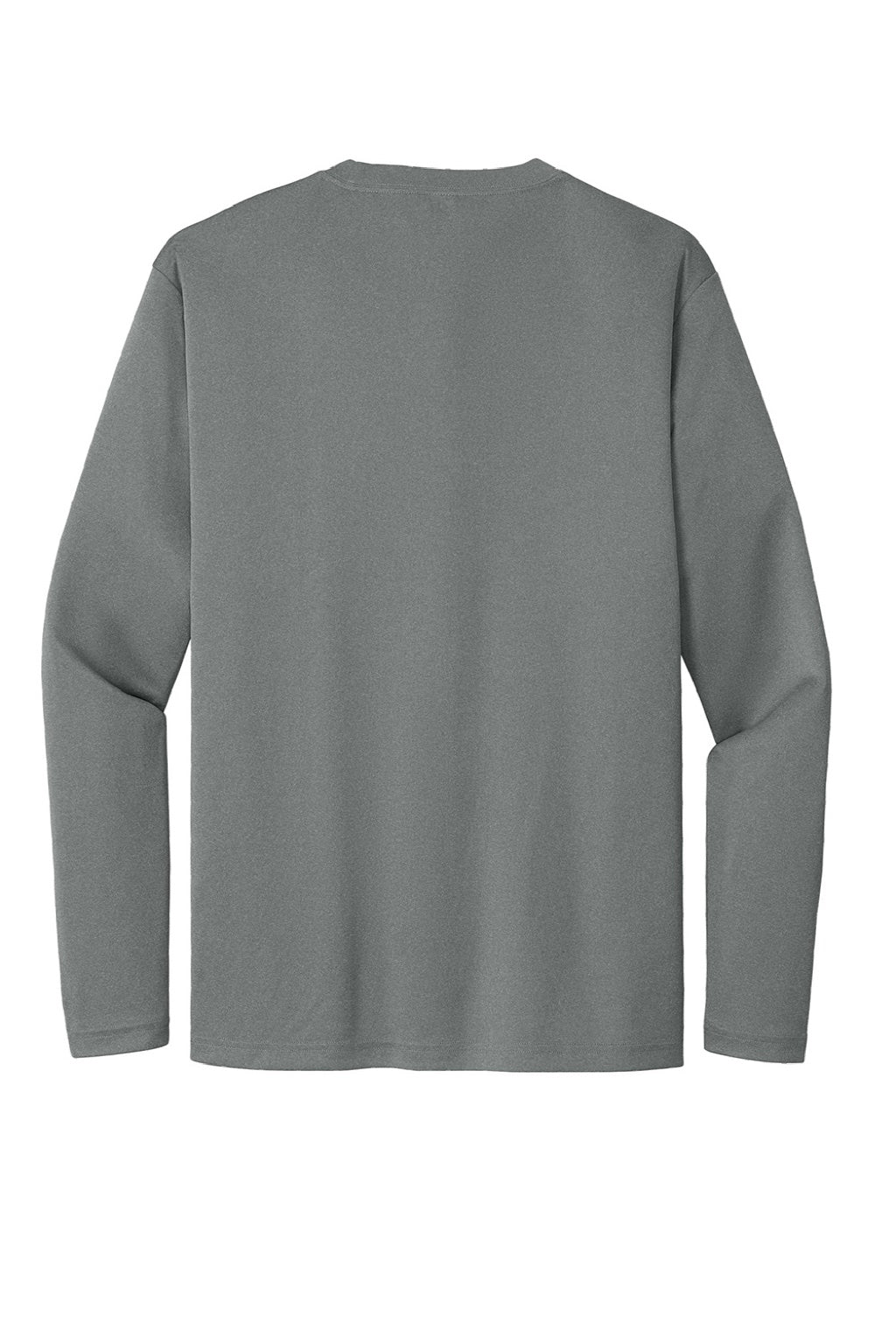 Mens Competitor Moisture Wicking Long Sleeve Crewneck T-Shirt - Heather Iron Grey - NEW
