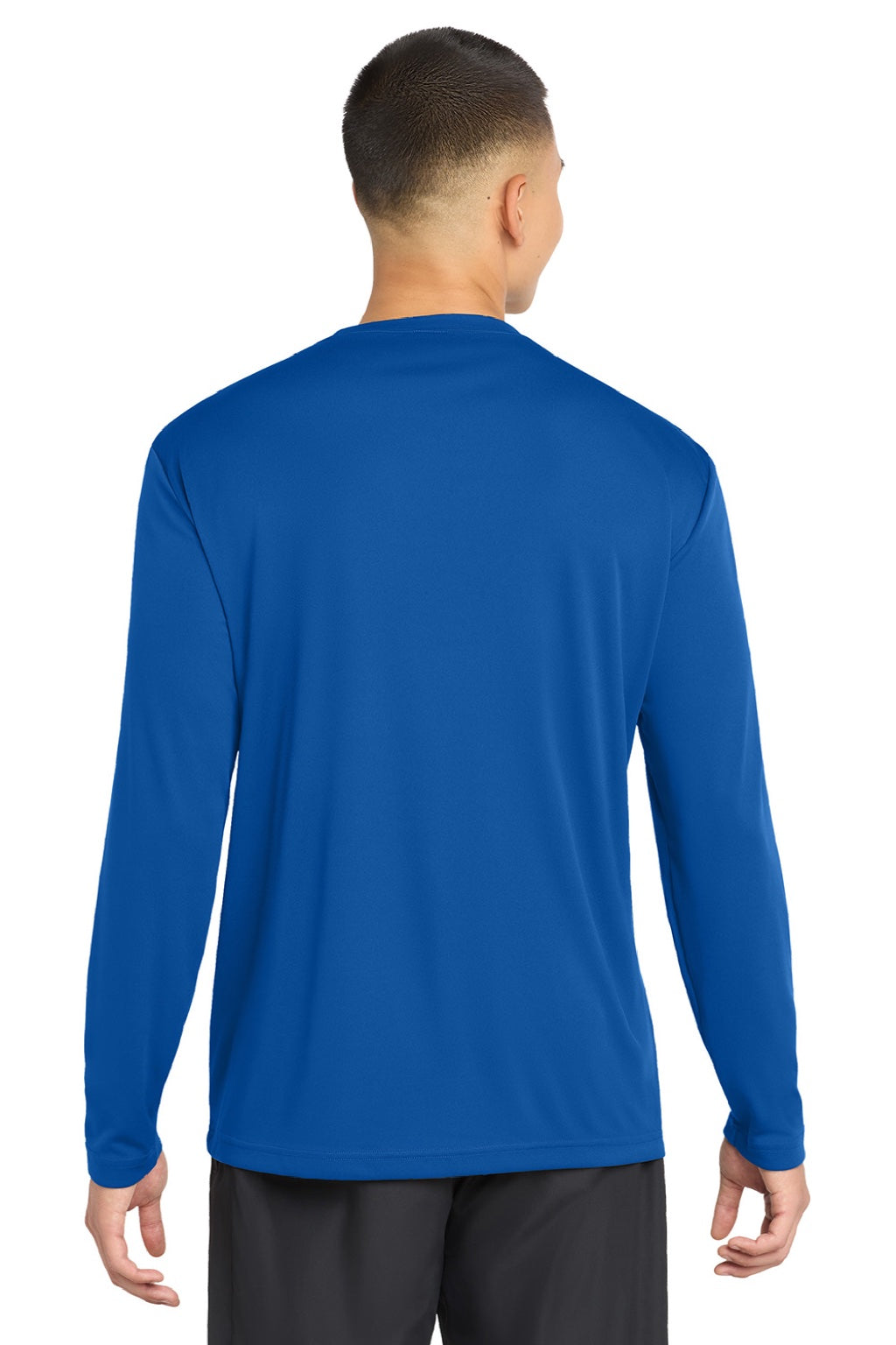 Mens Competitor Moisture Wicking Long Sleeve Crewneck T-Shirt - True Royal Blue - NEW