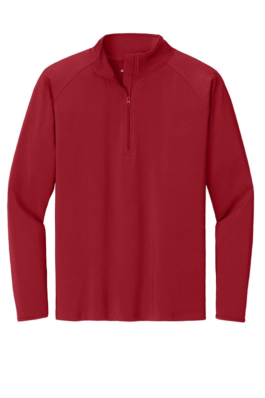 Mens Sport-Wick Moisture Wicking 1/4 Zip Sweatshirt - Deep Red - NEW