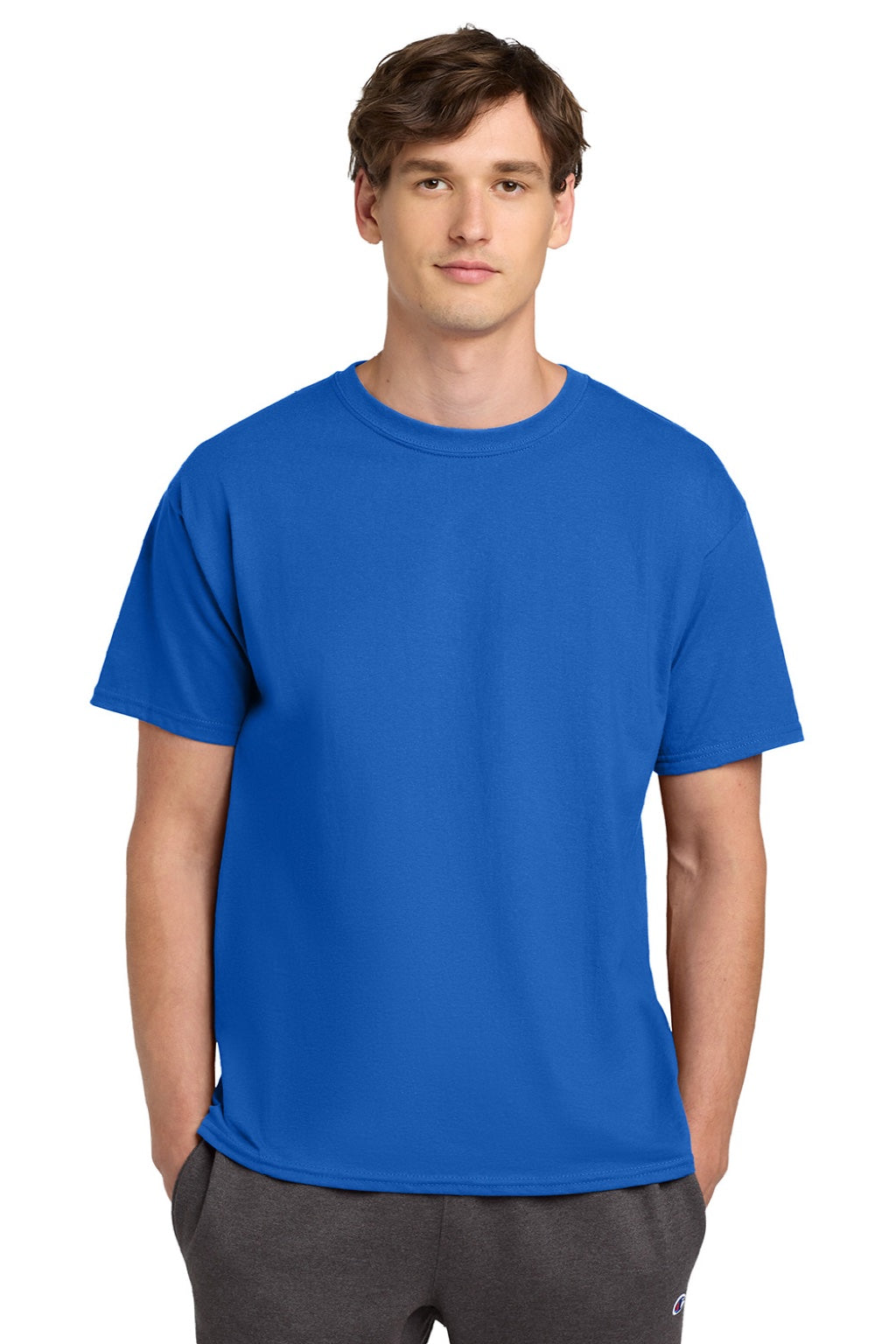 Mens Short Sleeve Crewneck T-Shirt - Athletic Royal Blue - NEW