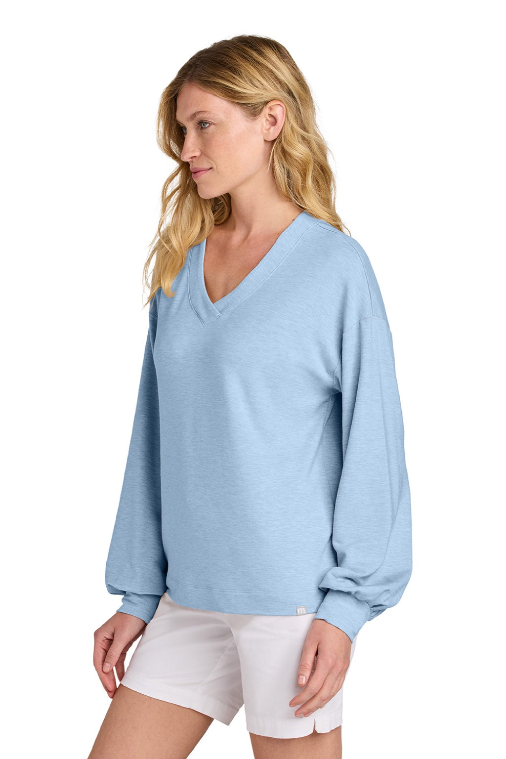 Womens Long Weekend V-Neck Sweatshirt - Heather Kentucky Blue - NEW