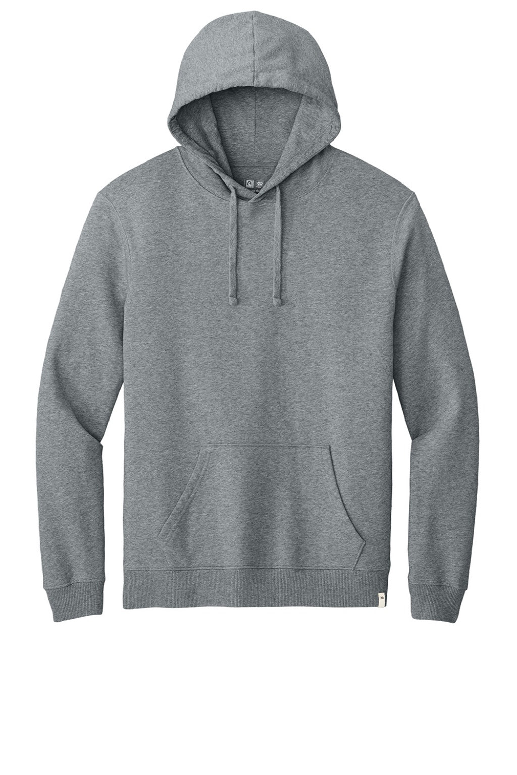 Mens Organic Cotton Fleece Hooded Sweatshirt Hoodie - Heather Grey - COMING SOON