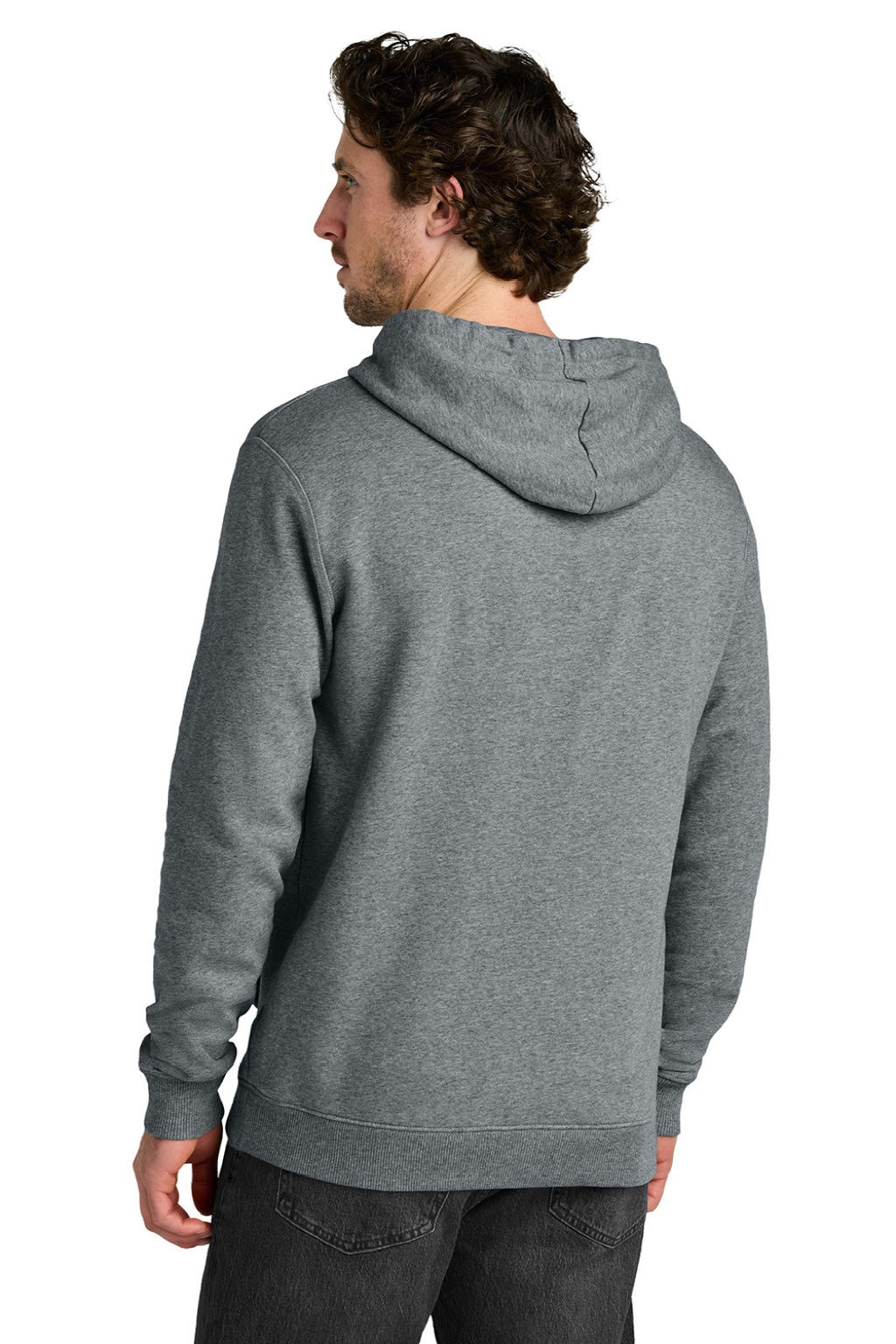 Mens Organic Cotton Fleece Hooded Sweatshirt Hoodie - Heather Grey - COMING SOON