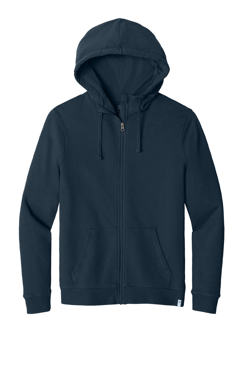 Mens Organic Cotton Fleece Full Zip Hooded Sweatshirt Hoodie - Dress Blue - COMING SOON