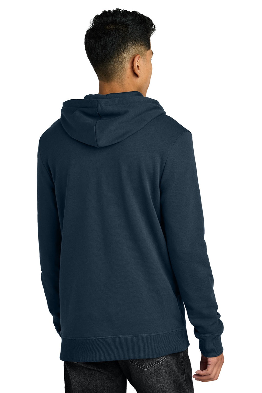 Mens Organic Cotton Fleece Full Zip Hooded Sweatshirt Hoodie - Dress Blue - COMING SOON