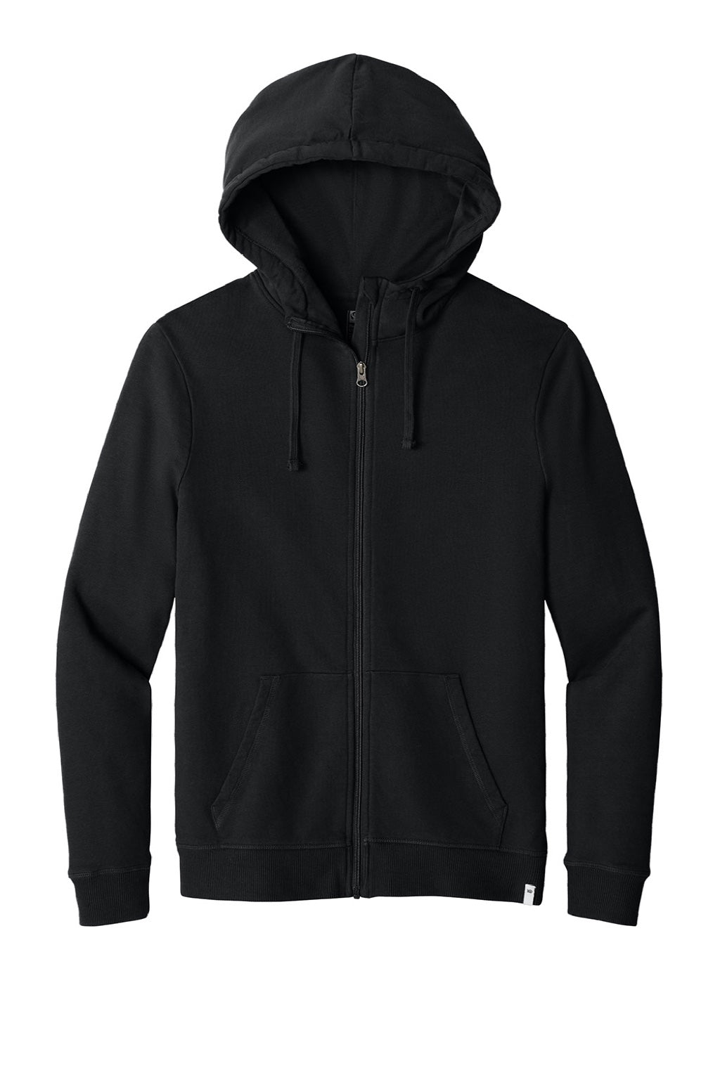 Mens Organic Cotton Fleece Full Zip Hooded Sweatshirt Hoodie - Meteorite Black - COMING SOON
