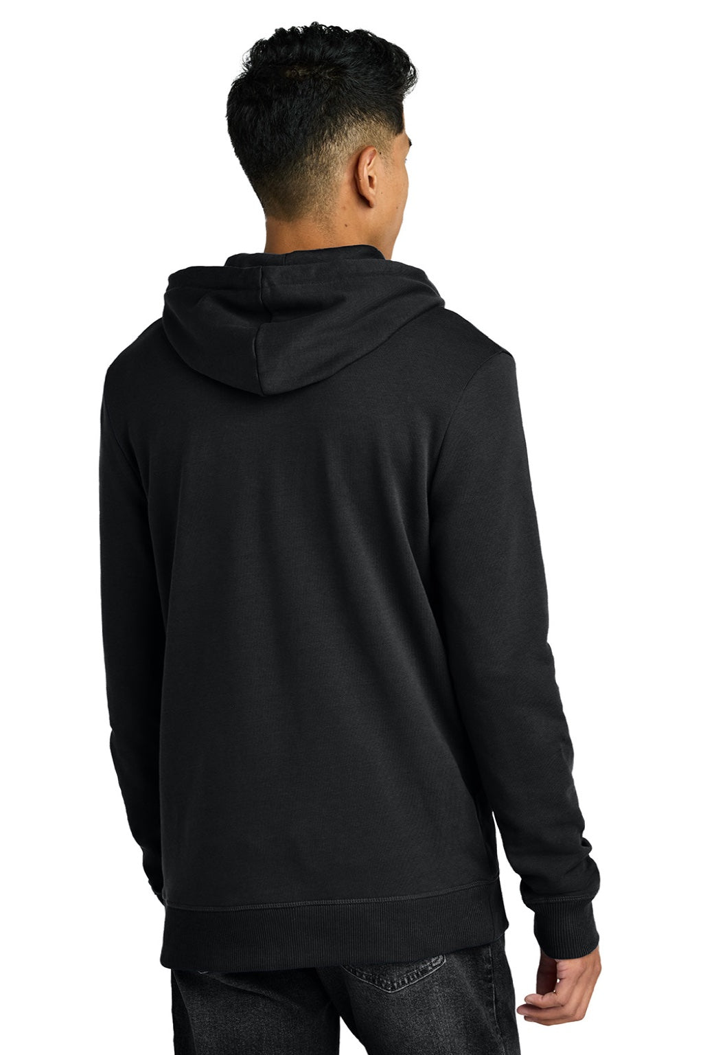 Mens Organic Cotton Fleece Full Zip Hooded Sweatshirt Hoodie - Meteorite Black - COMING SOON