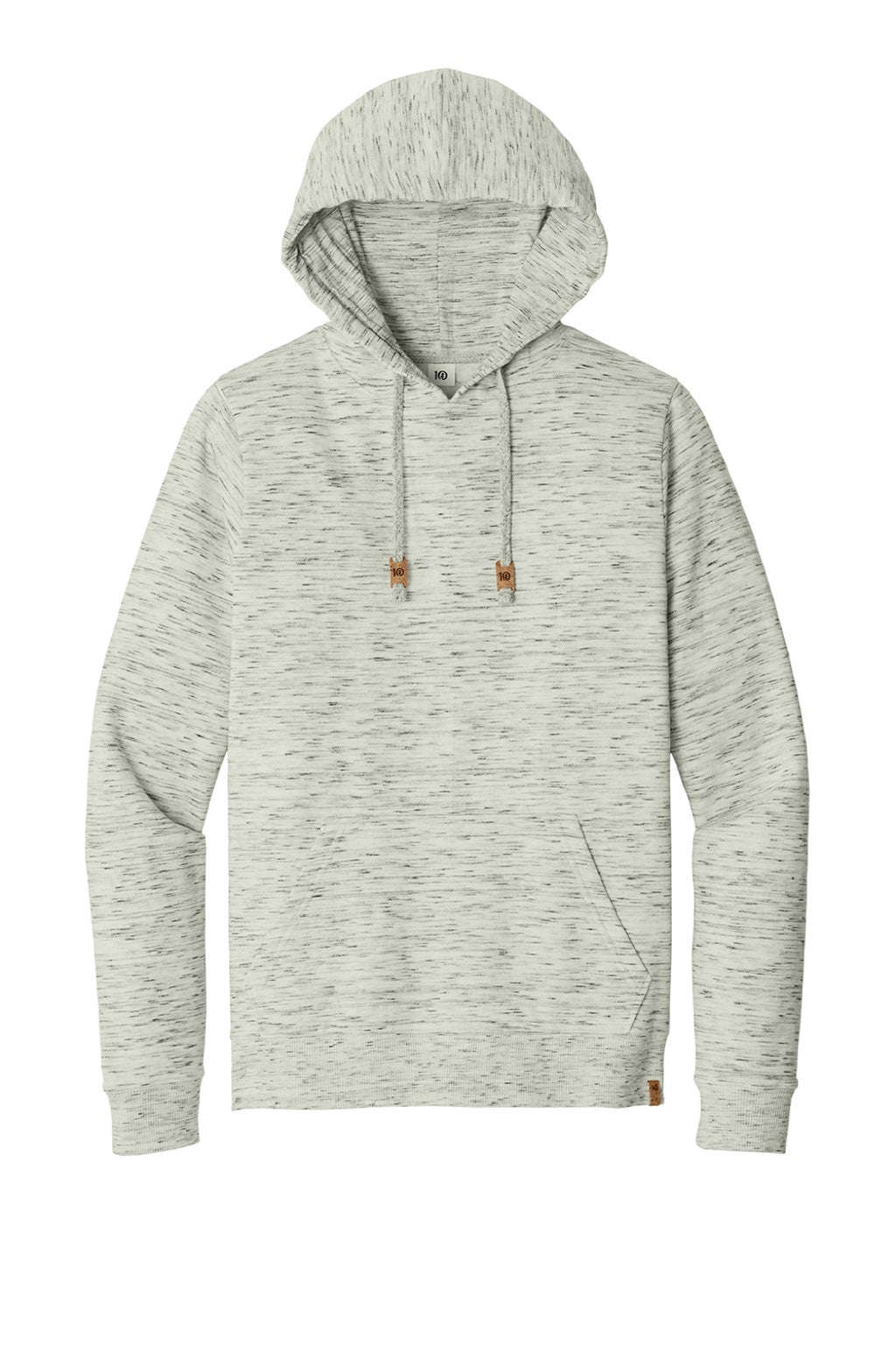 Mens Space Dye Fleece Hooded Sweatshirt Hoodie - High Rise Grey Space Dye - COMING SOON