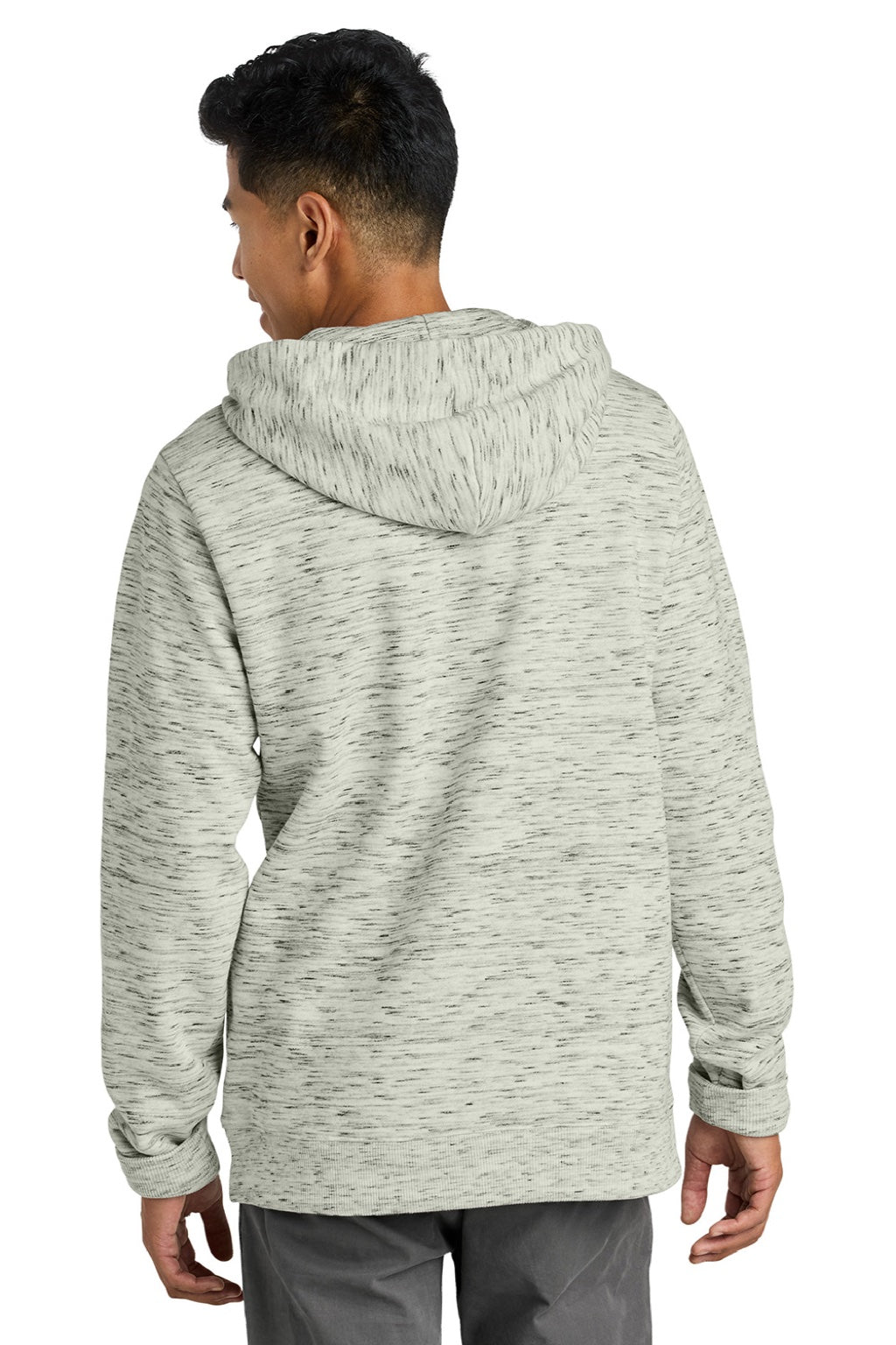 Mens Space Dye Fleece Hooded Sweatshirt Hoodie - High Rise Grey Space Dye - COMING SOON