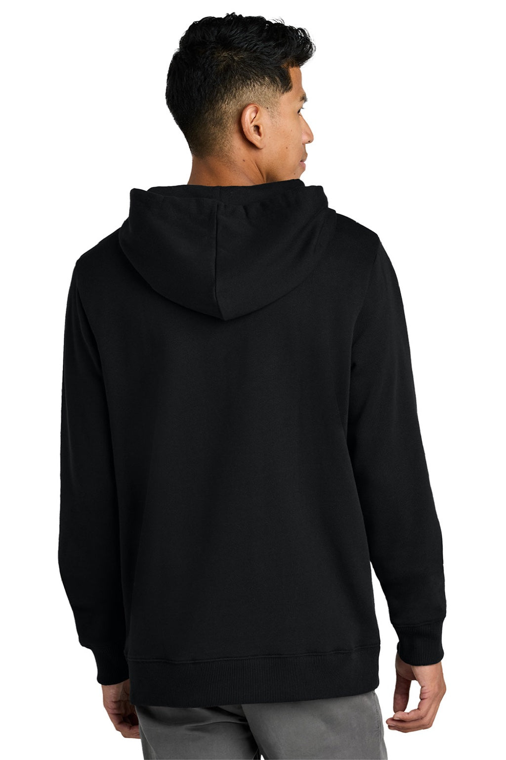Mens Space Dye Fleece Hooded Sweatshirt Hoodie - Meteorite Black - COMING SOON