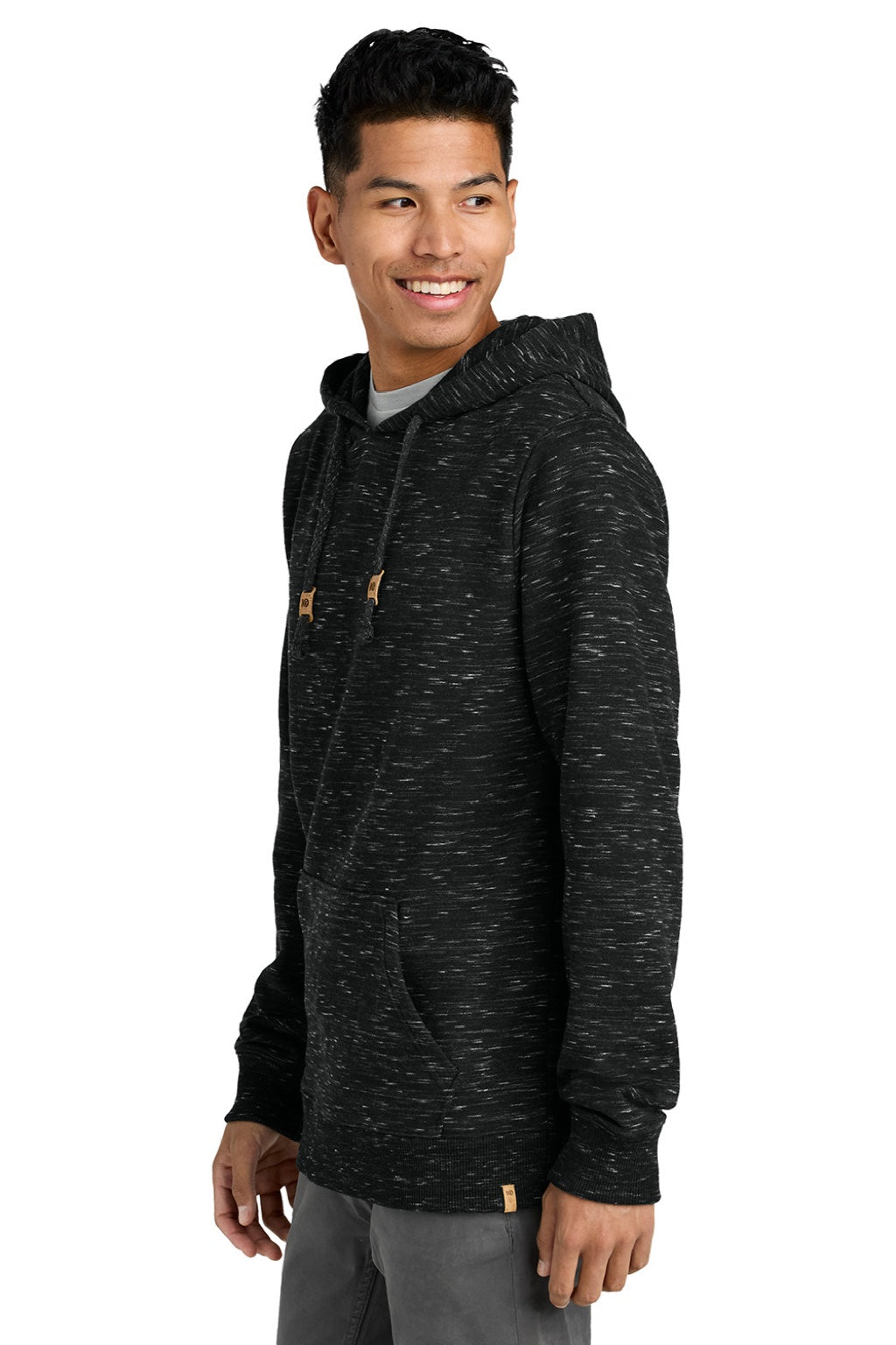 Mens Space Dye Fleece Hooded Sweatshirt Hoodie - Meteorite Black Space Dye - COMING SOON