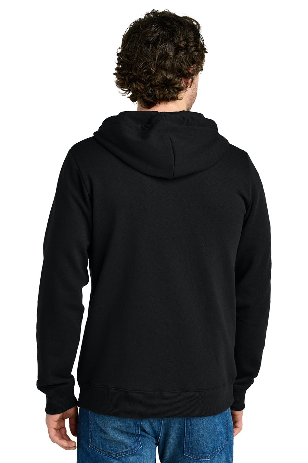 Mens Space Dye Fleece Full Zip Hooded Sweatshirt Hoodie - Meteorite Black - COMING SOON