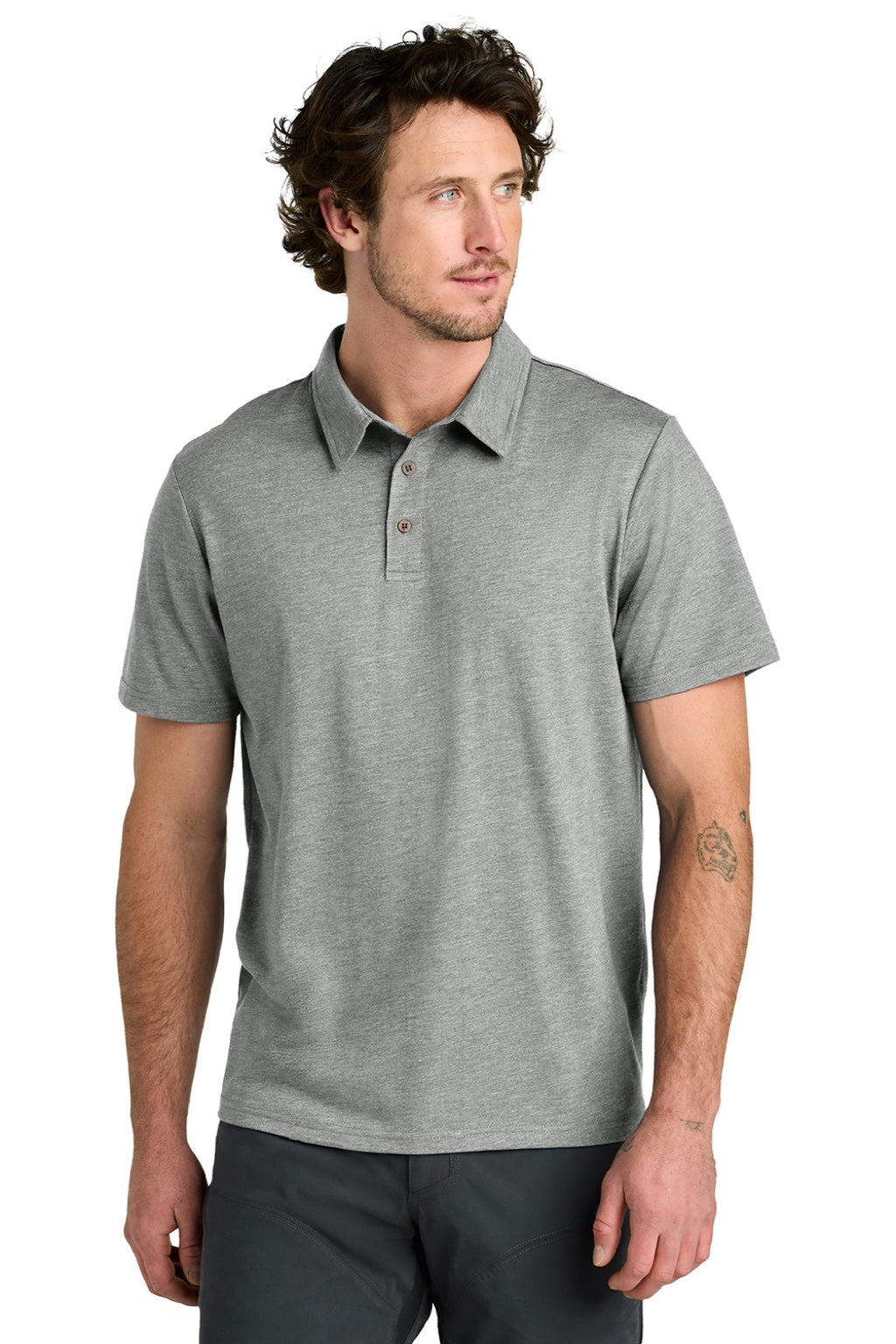 Mens TreeBlend Short Sleeve Polo Shirt - Heather High Rise Grey - COMING SOON