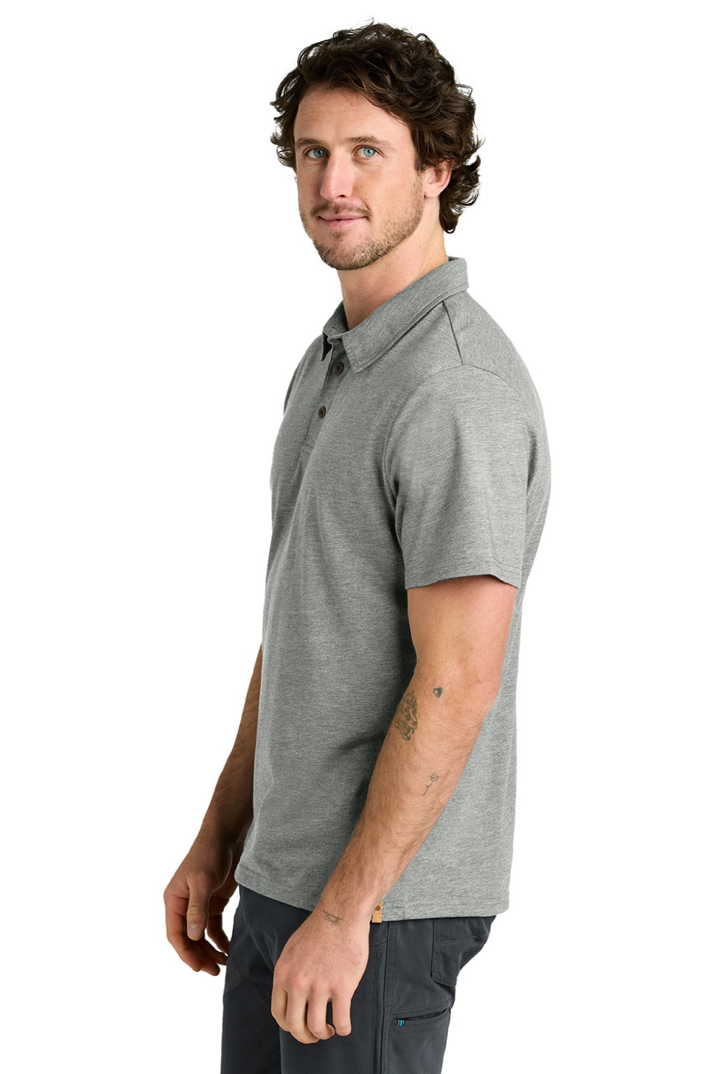 Mens TreeBlend Short Sleeve Polo Shirt - Heather High Rise Grey - COMING SOON