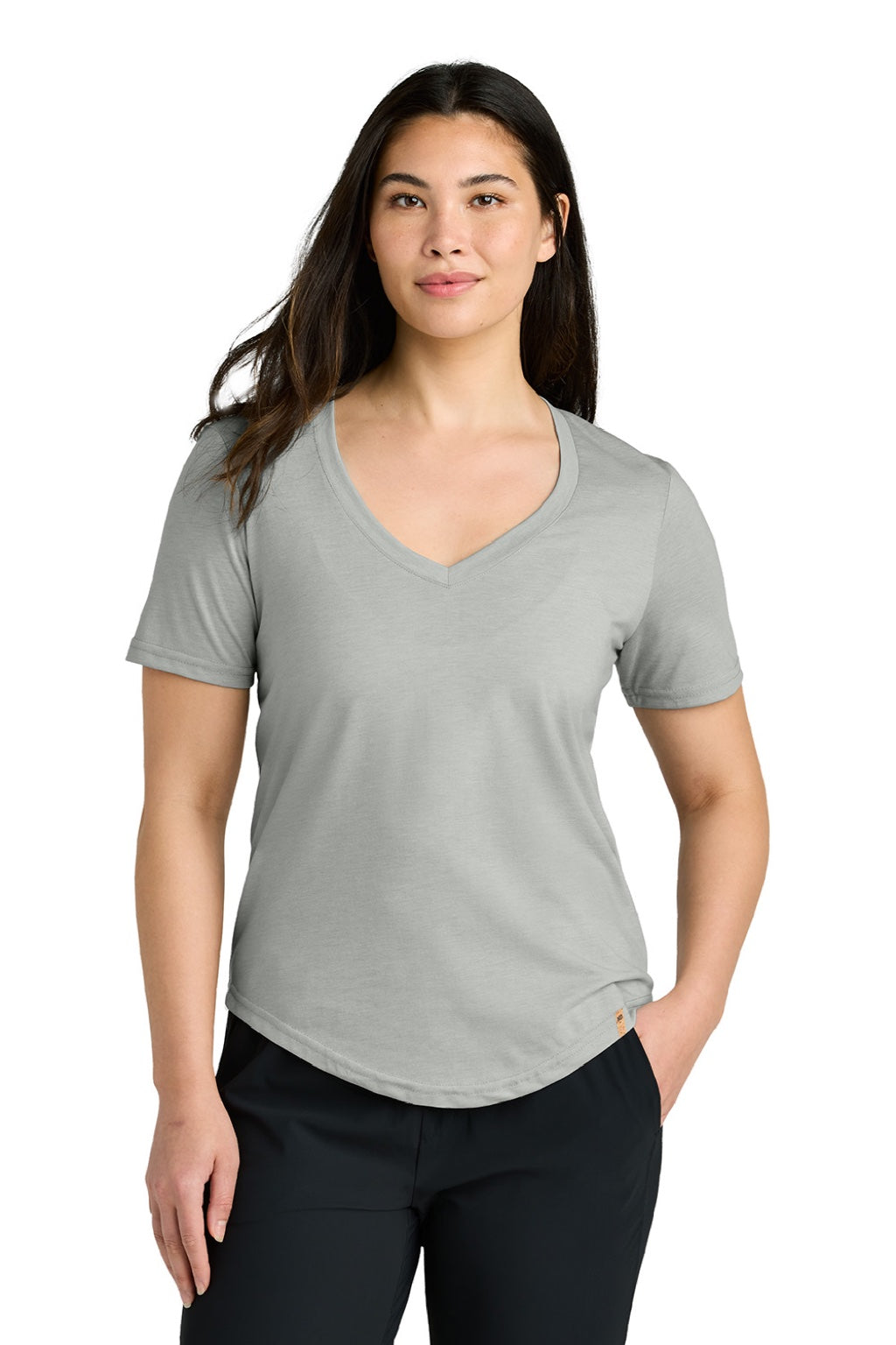 Womens TreeBlend Short Sleeve V-Neck T-Shirt - Heather High Rise Grey - COMING SOON