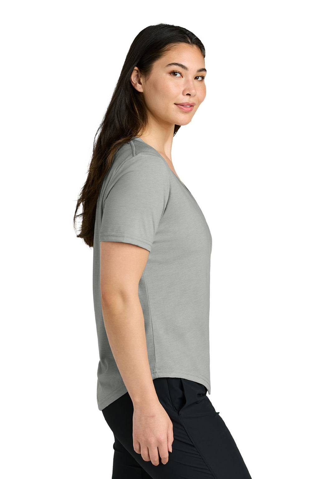 Womens TreeBlend Short Sleeve V-Neck T-Shirt - Heather High Rise Grey - COMING SOON