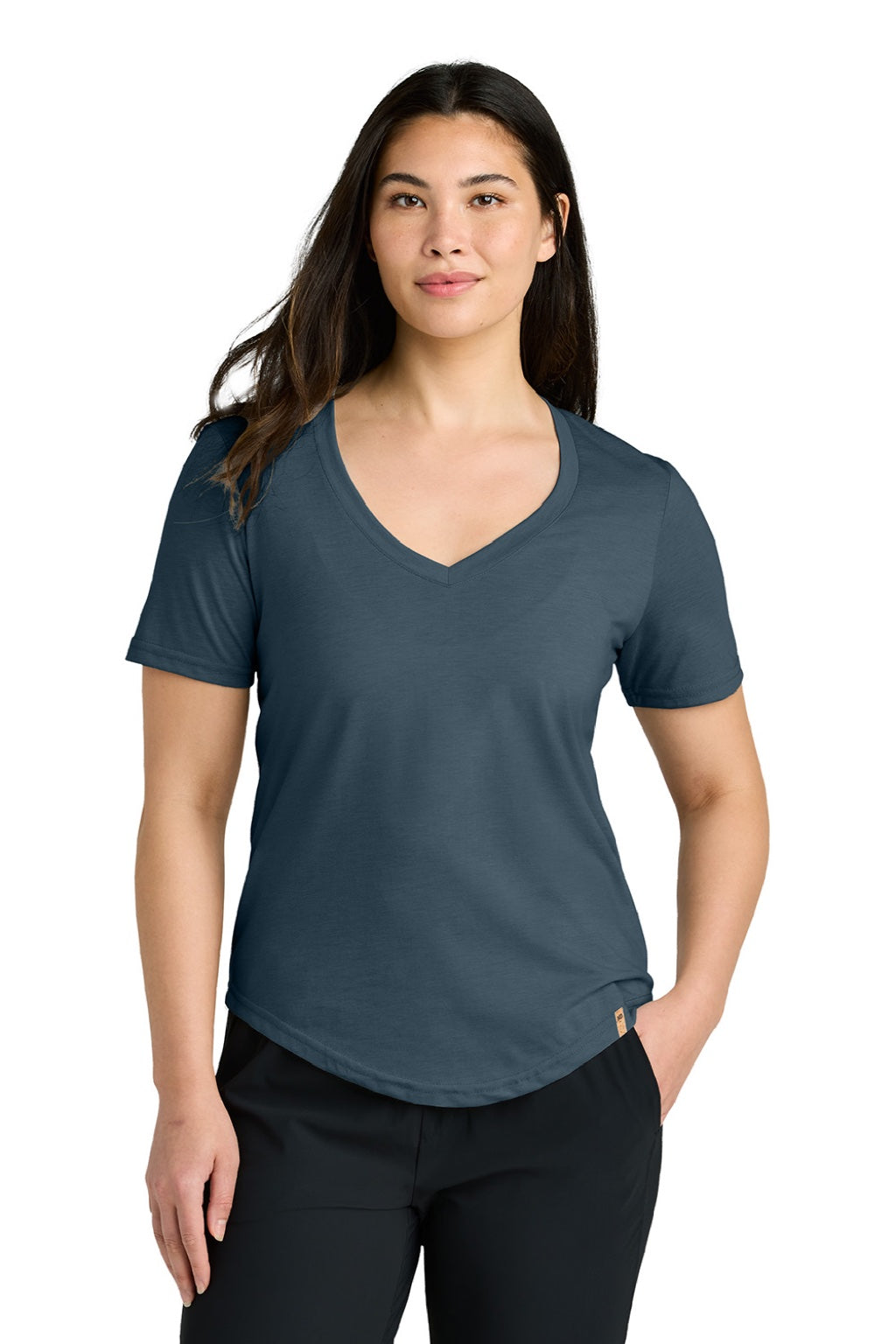 Womens TreeBlend Short Sleeve V-Neck T-Shirt - Heather Moonlit Ocean Blue - COMING SOON