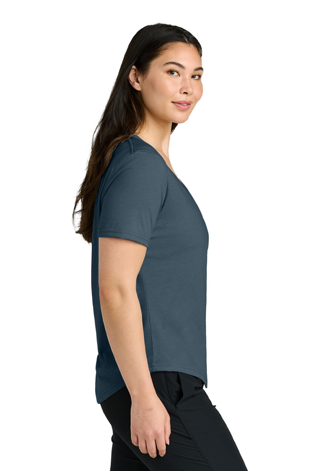 Womens TreeBlend Short Sleeve V-Neck T-Shirt - Heather Moonlit Ocean Blue - COMING SOON